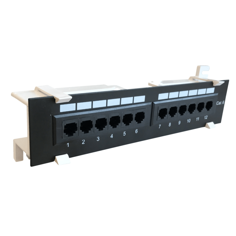 CAT6 UTP Wallmount Patchpaneel - 12 poorts
