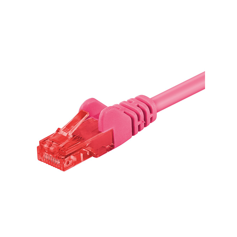 Cat6 netwerkkabel 15m roze - niet afgeschermd - CCA