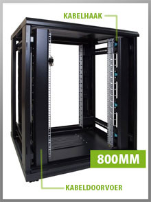 Serverkast 800mm breed